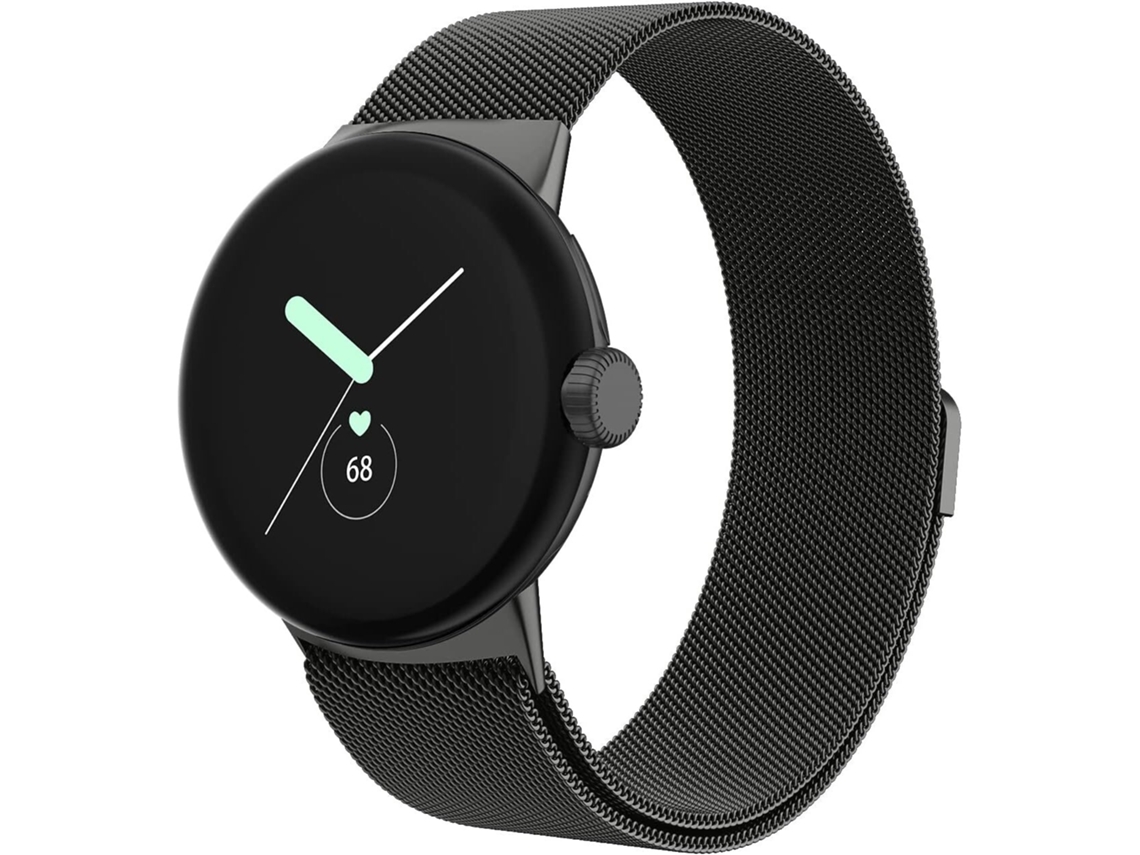 Pulseira Magnética De Aço Inoxidável De 41 Mm Para Google Pixel Watch 1, 2 E 3 Lte Para Google Pixel Watch 2 Preta SUNNY SPACES