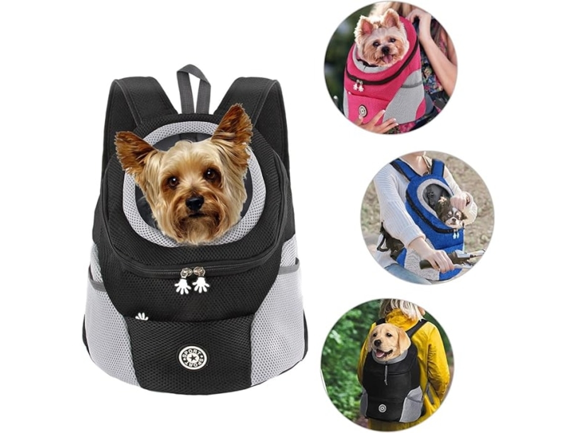 Mochila de Transporte para Cães, Preta AQUAFORGE