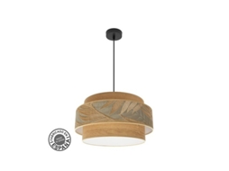 Pingente Samoa 3xe27 Preto/camelo Regx50d Fabrilamp