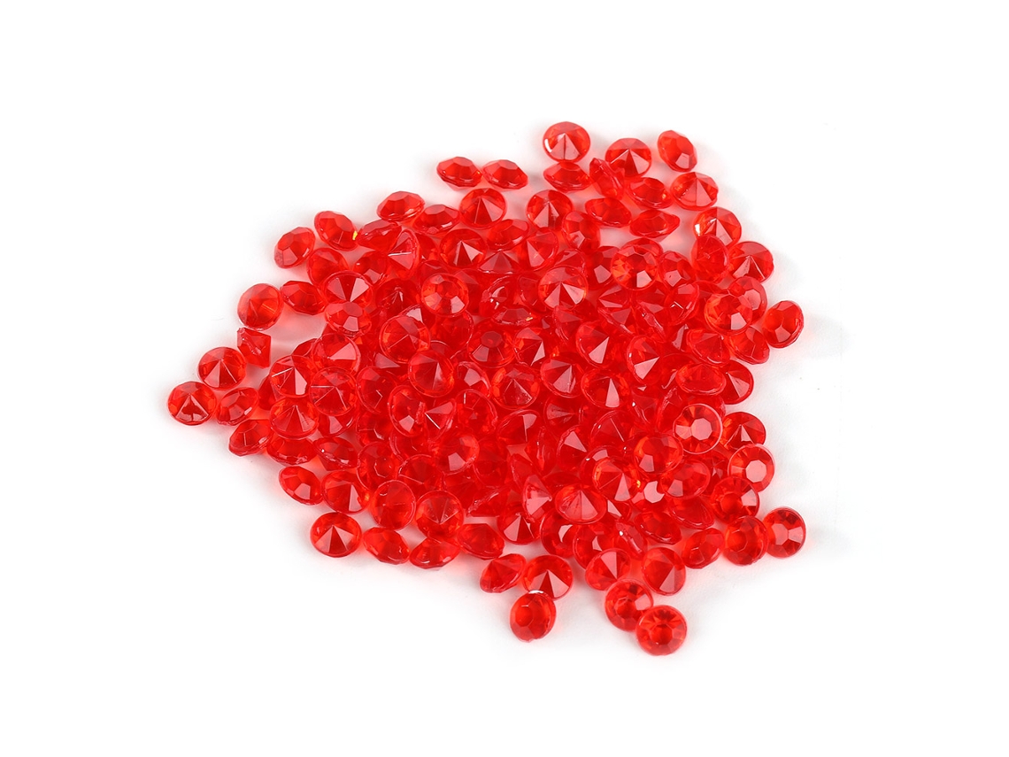 Confete de Acrílico Vermelho para Decoração de Mesa S/MARCA