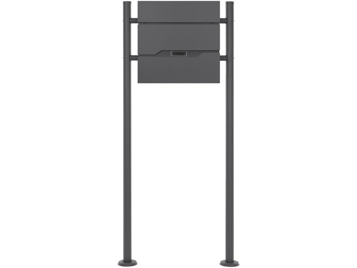 Caixa de Correio ML-DESIGN com Compartimento para Jornais (Antracite - 37x11x36,5 cm)