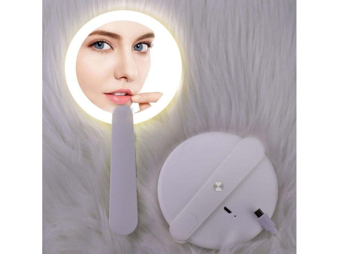 Espelho de Maquiagem Nova Line com Led, Plegável | S/MARCA