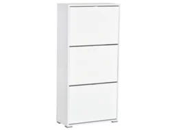 Armário de Sapatos Placa de Partícula de Classe E1 Cor Branco 60cm x 26cm x 124cm Homcom