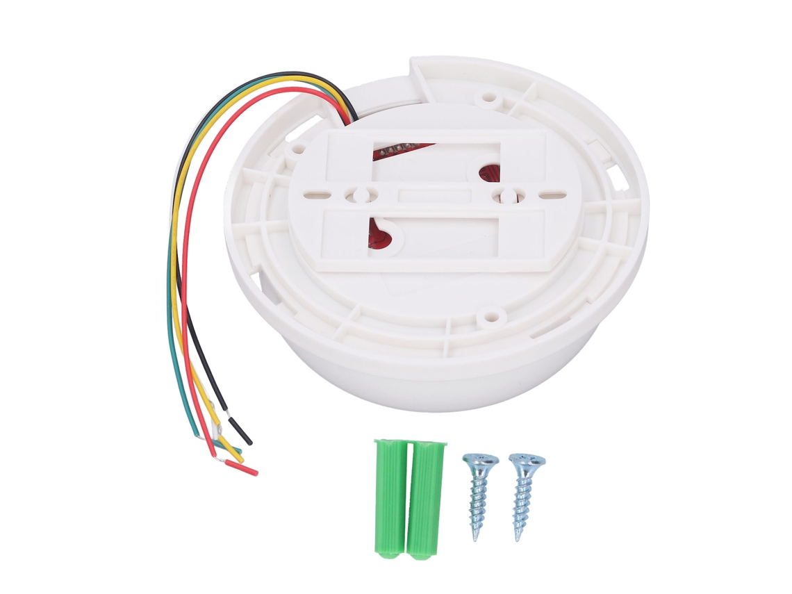 Detector de gás natural de teto ABS com alerta sonoro e luminoso para segurança residencial, 12-28 V