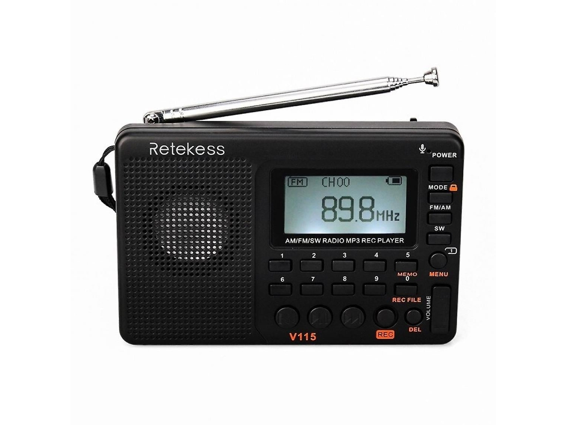 Lurelia Rádio Gravador V115 Com Fm/am, Sw/ondas Curtas, Leitor Mp3, Wma, Usb, Claro