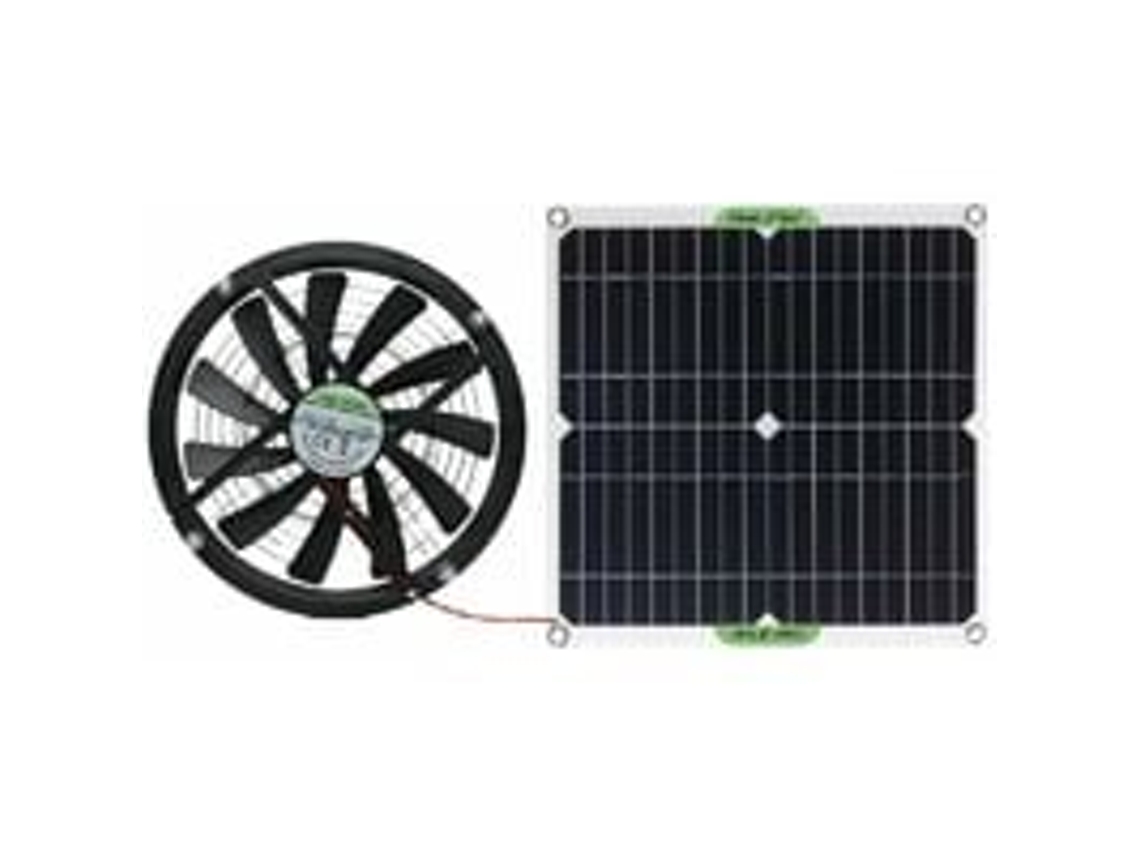 JEIIBRZUI Mini Ventoinha Painel Solar de Silício 100W Película Solar 12V  Alimentado Por Energia Solar de Refrigeração de 10 Pulgadas
