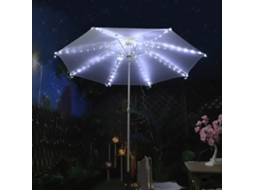 Luzes de LED em formato de guarda-chuva, modelo 2026, em couro, com cores vibrantes para decoração festiva de tendas.