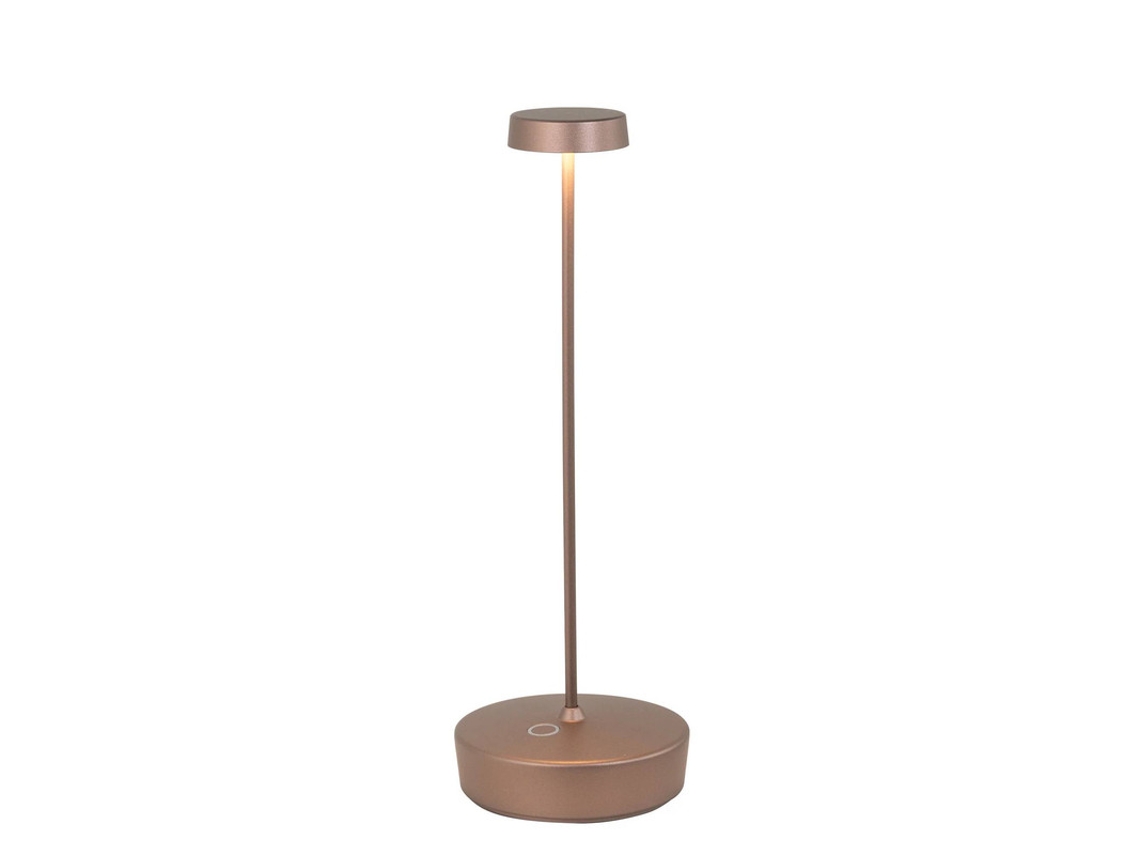 Candeeiro De Mesa Led De Bronze Mate, Recarregável E Regulável Com Bateria Que Dura Até 12 Horas Zafferano