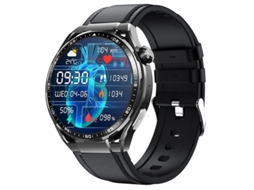 Relógio inteligente F200 Health em couro preto Ly Ebike