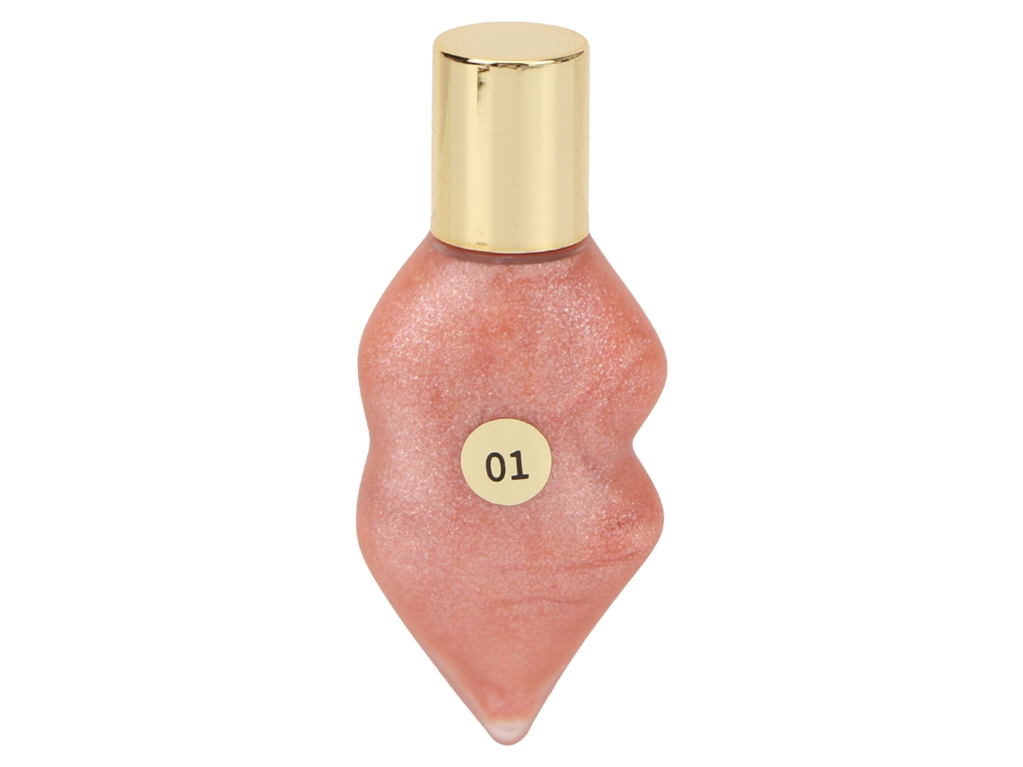 Batom Hidratante Volumizador Cor Nude Metálico com Gengibre e Menta Soro Para Lábios Mais Cheios