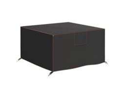 Capa Protetora para Móveis de Jardim Impermeável 125x125x74 cm Preto S/MARCA