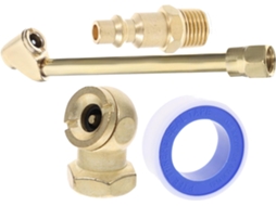 Acessório De Latão Para Compressor De Ar, Rosca Npt De 1/4", Para Válvulas De Pneus.