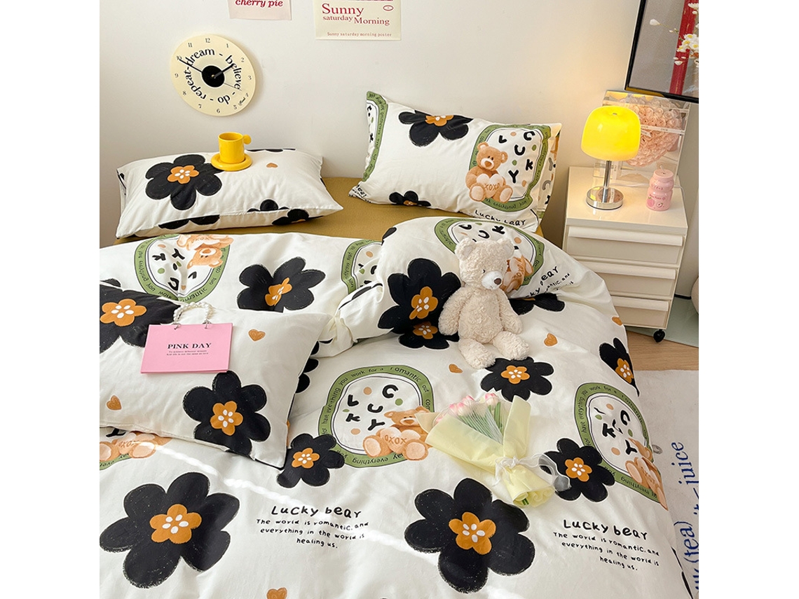 Conjunto de Capas de Edredão LUUCOZK Multicor - 4pcs