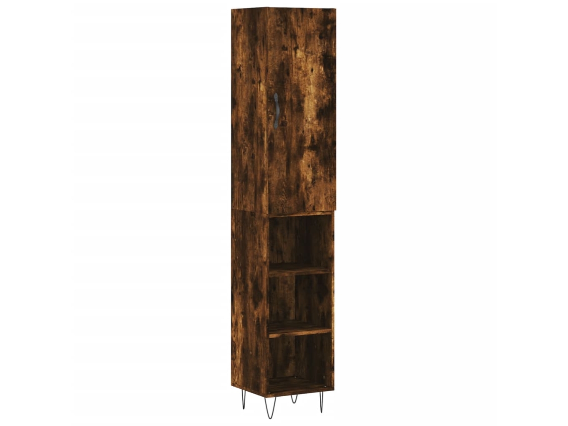 Guarda-roupa alto 34,5x34x180 cm Madeira processada Carvalho fumado EXCLUSIVO MAISON