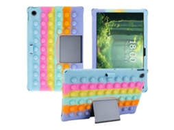 Capa protetora para tablet Lenovo Xiaoxin Pad Studio 11,5 polegadas Tab Plus TB-351FU com suporte e bolas coloridas, Hengrongshen azul-bebê