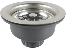 Ralo De Pia Sem Ladrão Com Cesto Em Aço Inoxidável 110 Mm, 1 Unidade, Aço Inoxidável+ Abs, Ralo+ Cesto, Wellngs