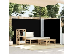 Vidaxl Toldo Lateral Retrátil 140x600 Cm Preto