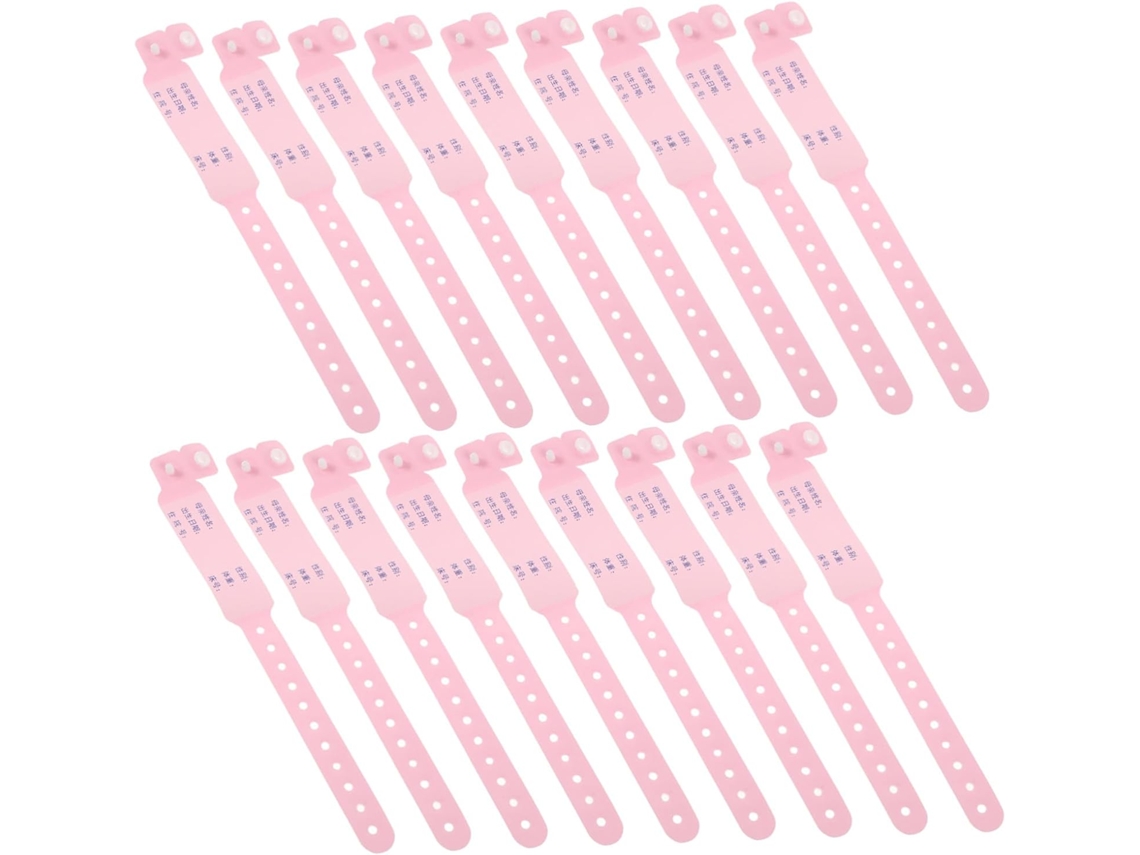 Pacote Com 100 Pulseiras De Identificação Para Recém Nascidos Em Hospitais Feitas Pvc Macio E Ajustável, Com Fecho