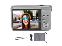 4k Digital Camera 48mp Hd 2.7 Inch Screen 8x Zoom Autofocus Auto Beauty Anti Shake Travel Pocket Camera With Fill Light For Teens Kids Silver