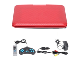 Reprodutor De Dvd Portátil Hd De 6.8 Polegadas Multifuncional Para Carro E Exterior (vermelho)