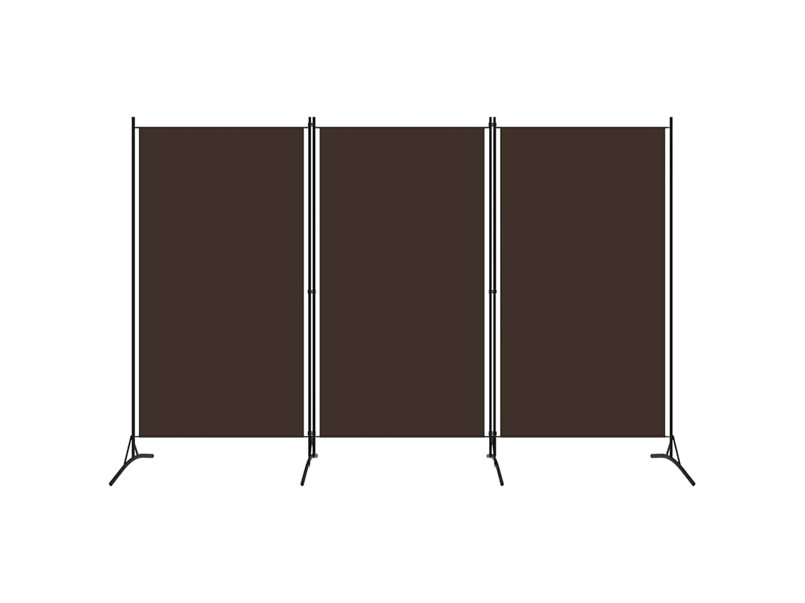 Vidaxl Divisória De Quarto Com 3 Painéis 260x180 Cm Castanho