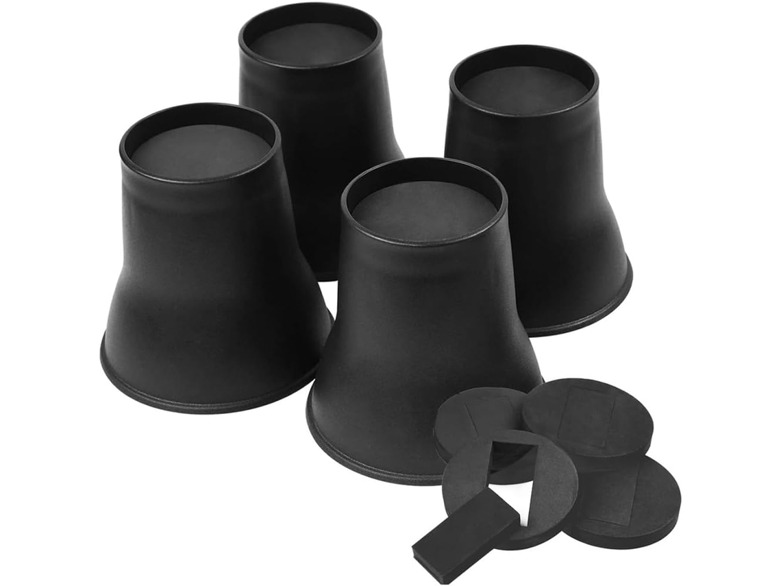 Conjunto De 4 Elevadores De Cama Redondos E Resistentes De 15 Cm Para Móveis, Escritório, Mesa E Sofá. (6 Polegadas)