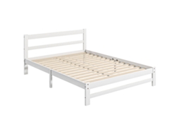 Estrutura de cama PRIME KANG, de madeira, para colchão de 190x135 cm, carga 300 kg, branco
