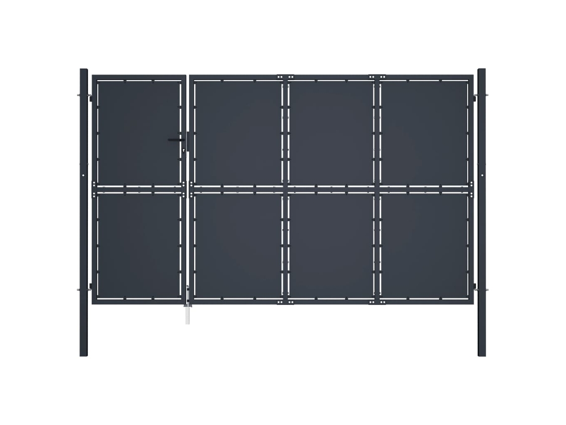 Fence Gate, Fence Gates Vidaxl Antracite Aço (350 X 150 Cm)