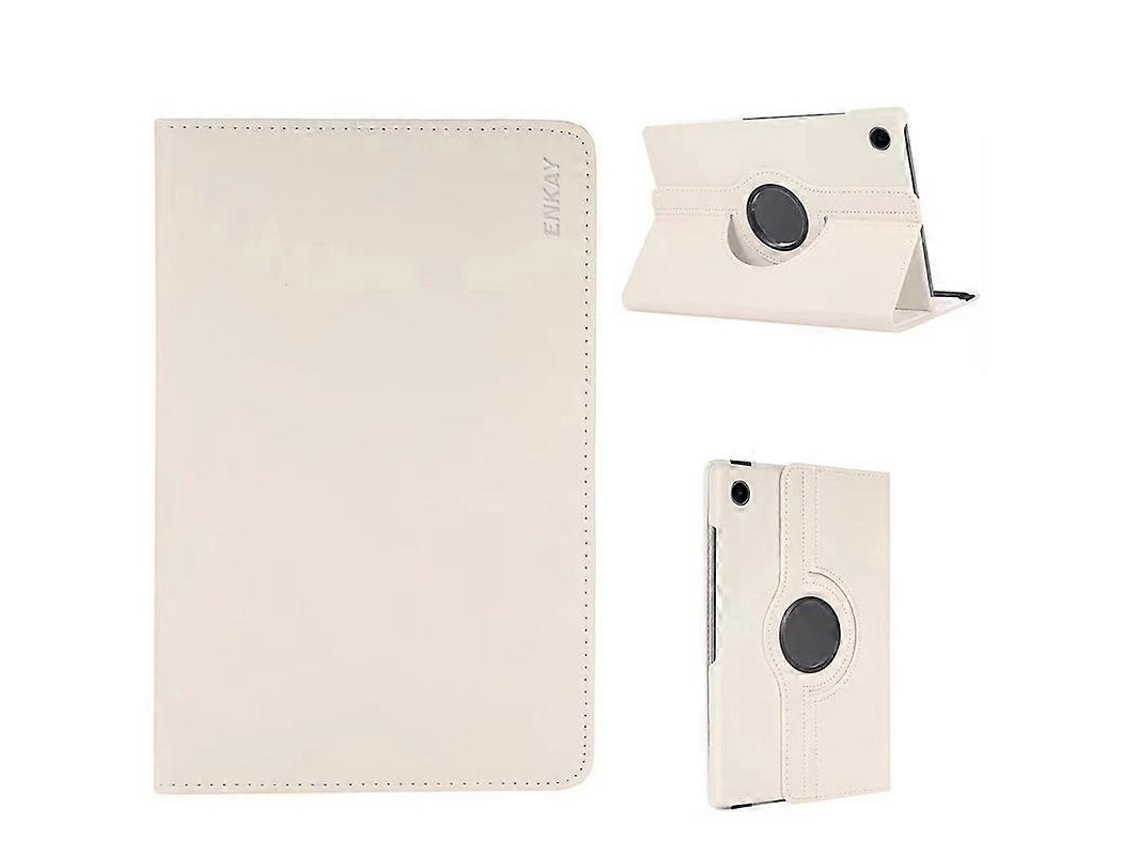 Capa Protetora Em Couro Pu Com Textura De Lichia Para Tablet Samsung Galaxy Tab A9, Modelo Enkay Hat Prince, Suporte. Tuotuo