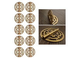 Conjunto de 10 Dobradiças Redondas em Latão e Bronze, Estilo Antigo, Resistentes À Corrosão, para Porta joias, Armários, Caixas de Presente, Etc. X001