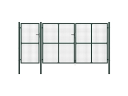 Vidaxl Portão De Jardim Em Aço 400x150 Cm Verde