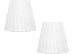 Conjunto De 2 Abajures Decorativos E14 Em Tecido Transparente