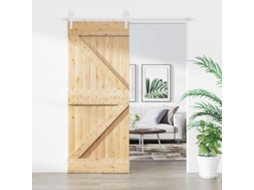 Vidaxl Porta Deslizante 85 X 210 Cm Natural E Branco