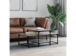 Vidaxl Mesa De Centro 102x60x45 Cm Derivados Madeira Cinzento Sonoma