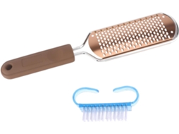 Ferramenta Para Pedicure Em Aço Inoxidável Marrom Com Lixa Para Remoção.