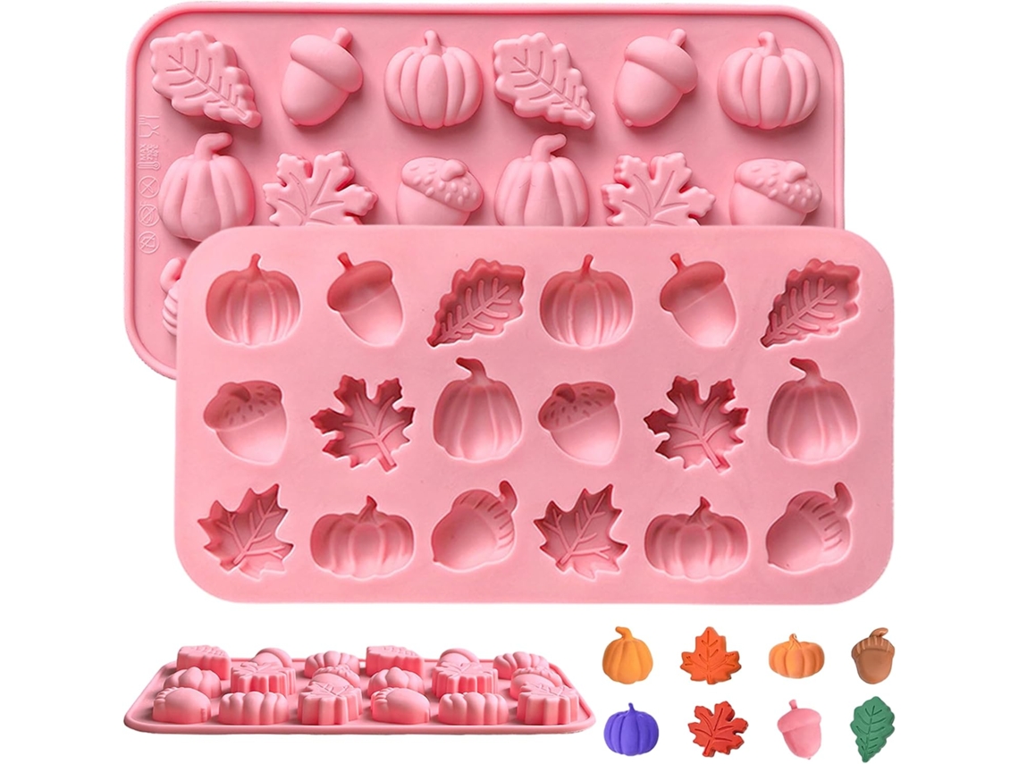 Conjunto De 2 Formas De Silicone Outono, 36 Cavidades, Formas Chocolate E Doces