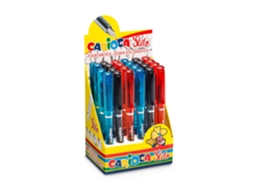 CARIOCA Stilo Caneta Tinteiro Sistema de Carregamento Multicolor Transparente 24 Peças