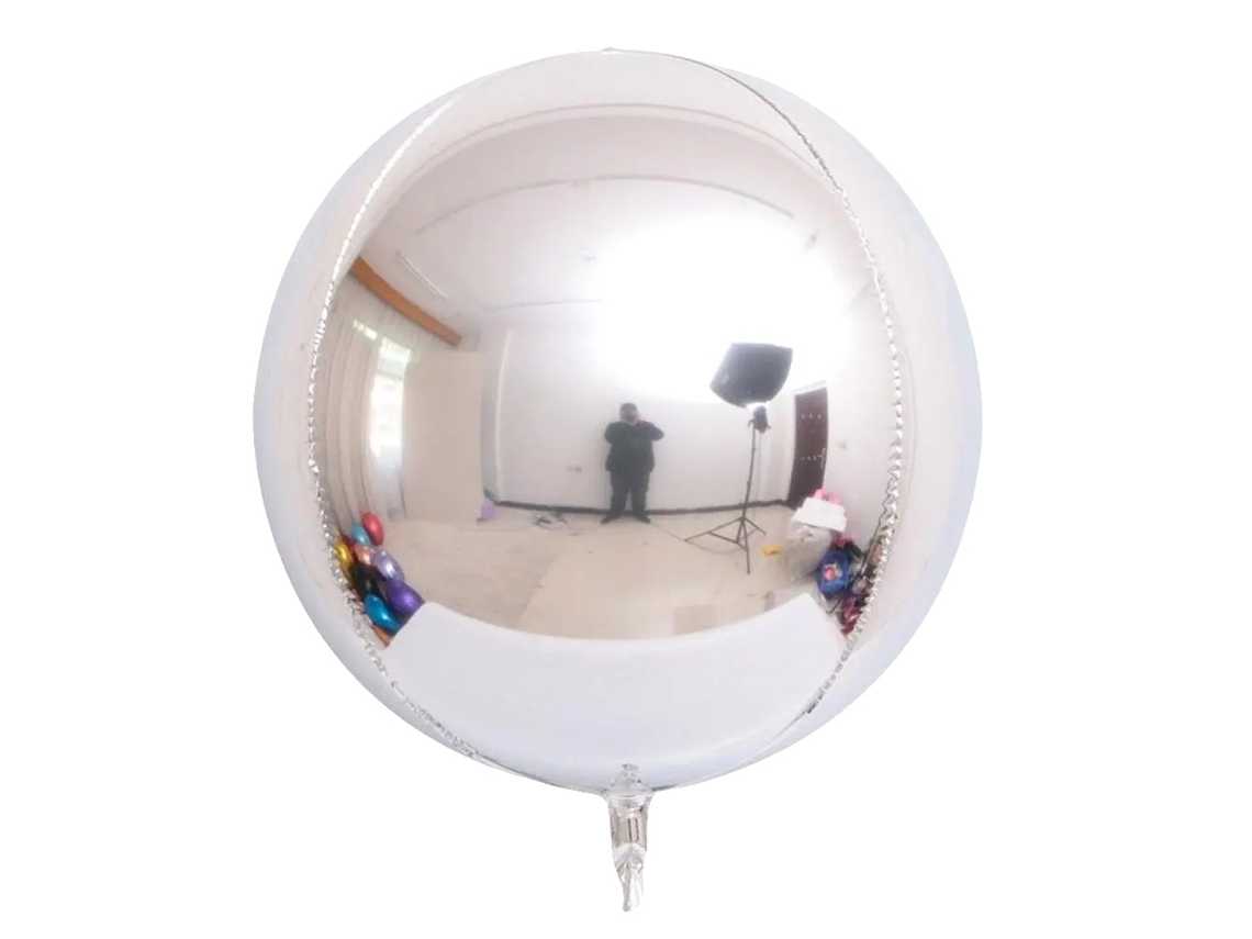 Balão, Design Redondo 4d, 10 Peças, Prata, 18polegadas