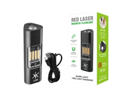 Laxiscreed Lanterna Edc Mini Com Múltiplas Luzes, Laser Vermelho, Imã E Carregamento Type-c