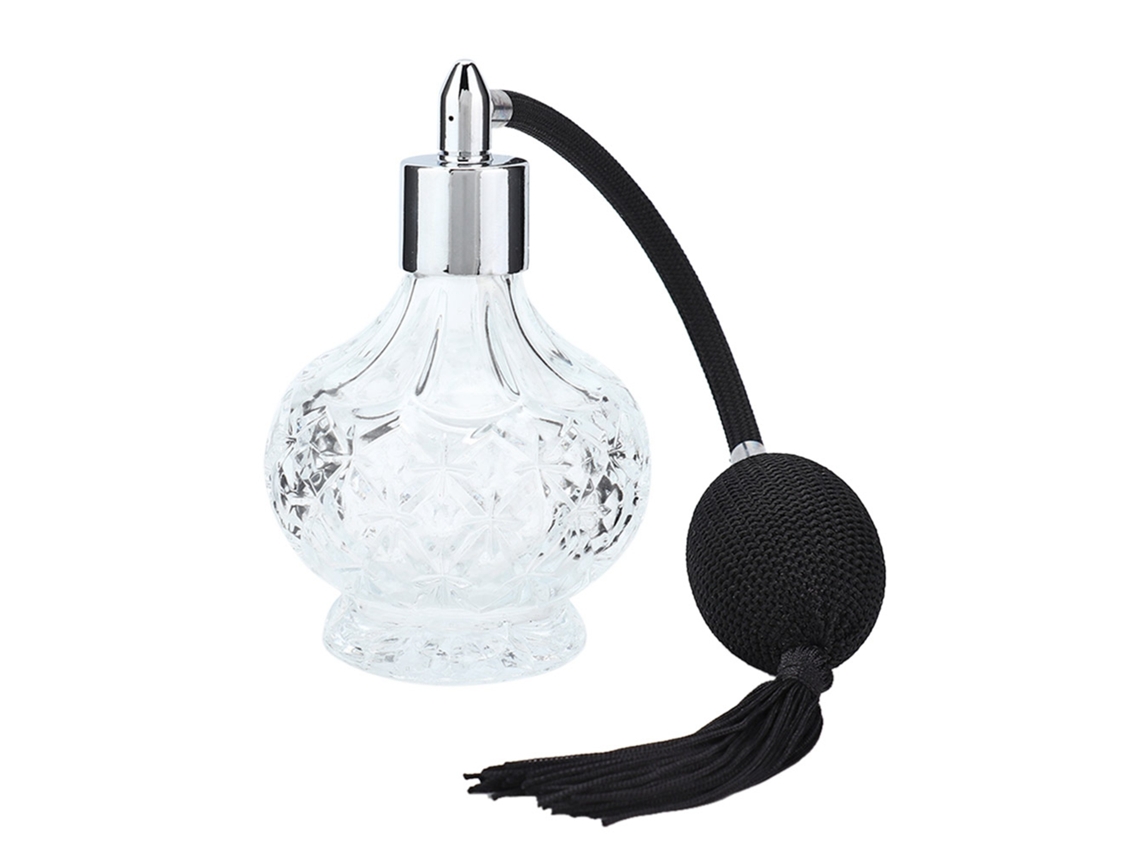 Garrafa De Perfume Recarregável 80ml Com Bico De Zinco E Tassel, Padrão Gravado Retro
