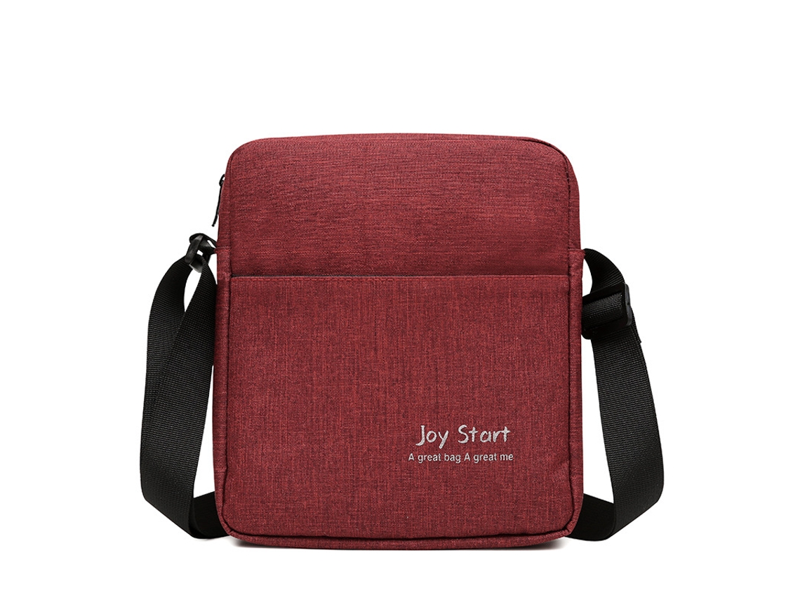 Bolsa Transversal Masculina Casual (bordô), Leve E Impermeável, Em Nylon.