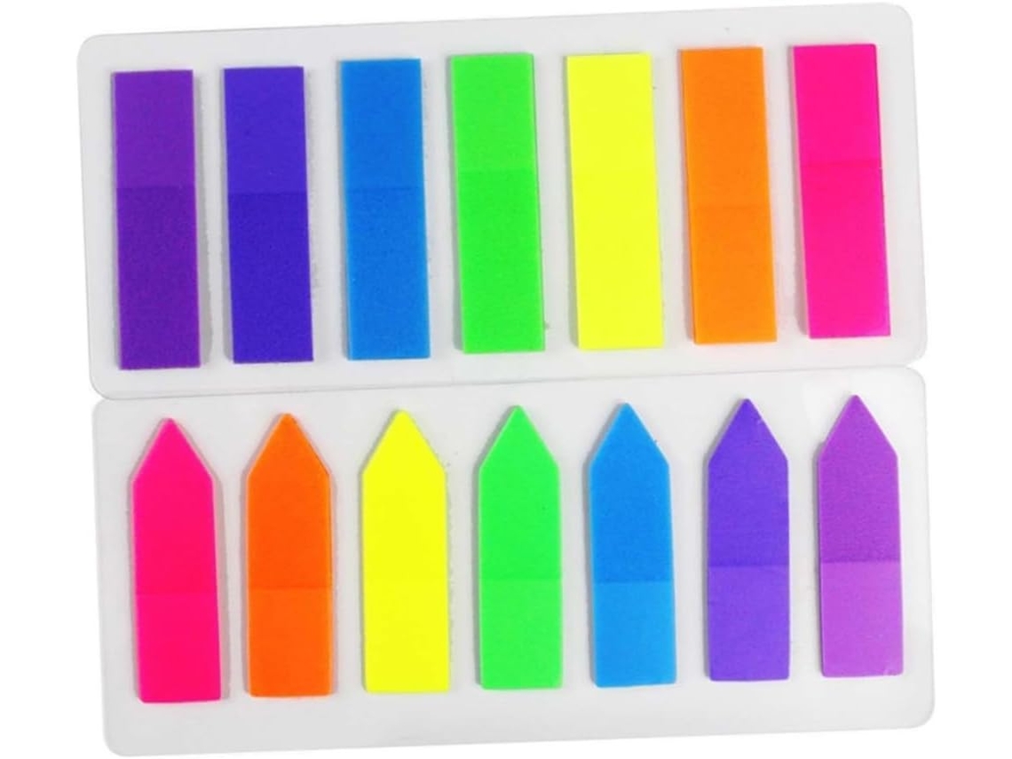 Notas Adesivas Em Formato De Seta, 10 Un, Fluorescentes, Autoadesivas
