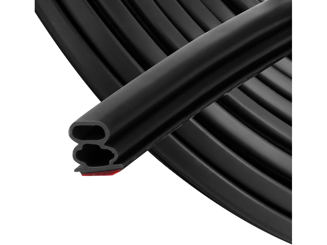 Fita De Vedação Autoadesiva Para Portas E Janelas Em Tpe, Preta, 10 Mm X 10 Mm, 6 M, Anticolisão E À Prova De Poeira