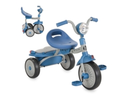 Triciclo Infantil Dobrável Byox Etan com Painel Musical e Luzes Blue MONI