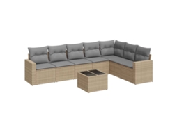 Garden Sofa Set, Garden Sofa Sets Vidaxl Bege Rattan / Vime (n/a)