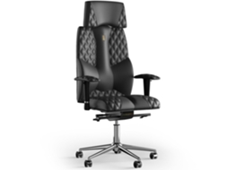 Cadeira de Escritório Ergonómica KULIK Business Stitching Couro (Preto -130x50x50cm)