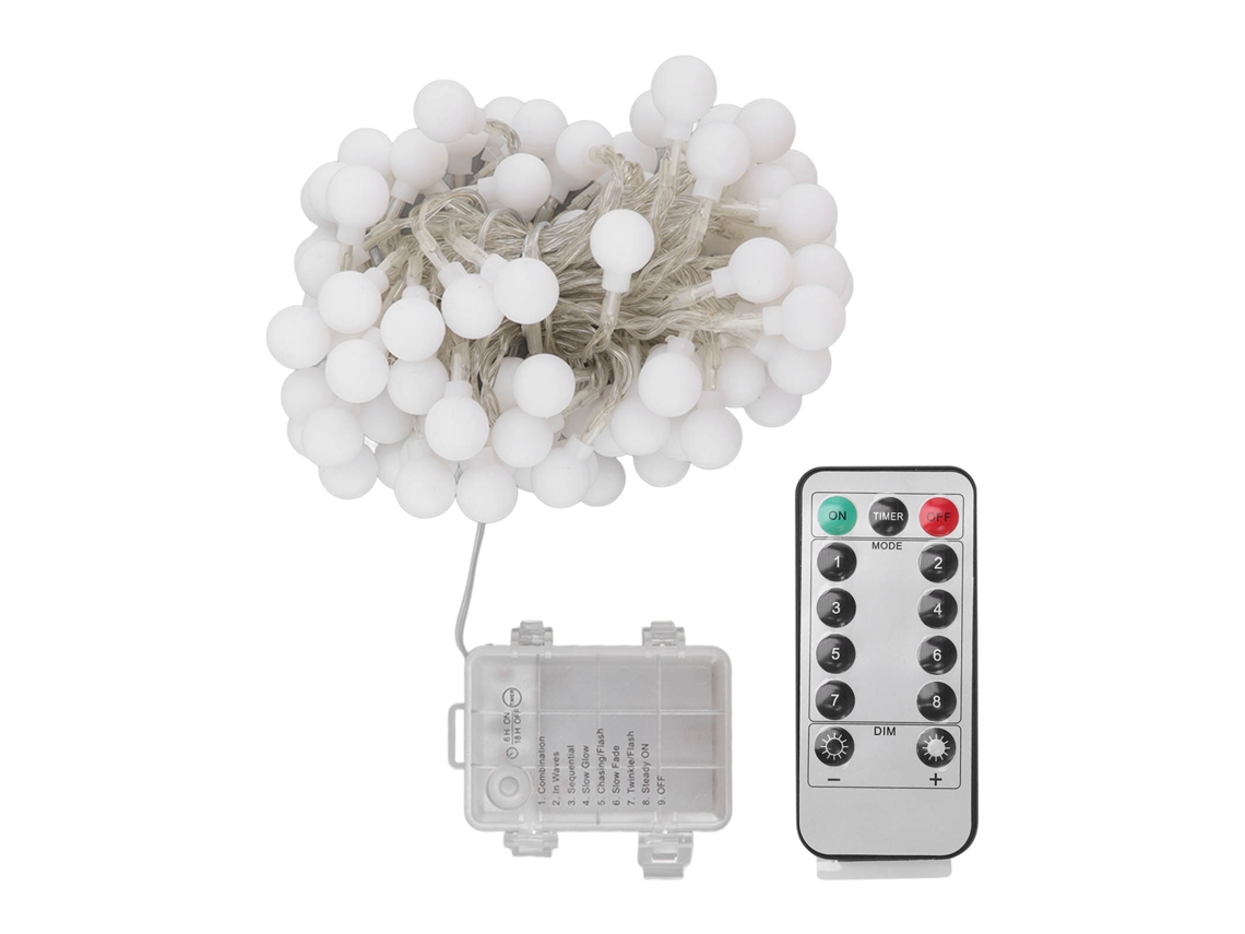 Luzes de fio globo branco quente à prova d'água para pátio jardim festa casamento | S/MARCA