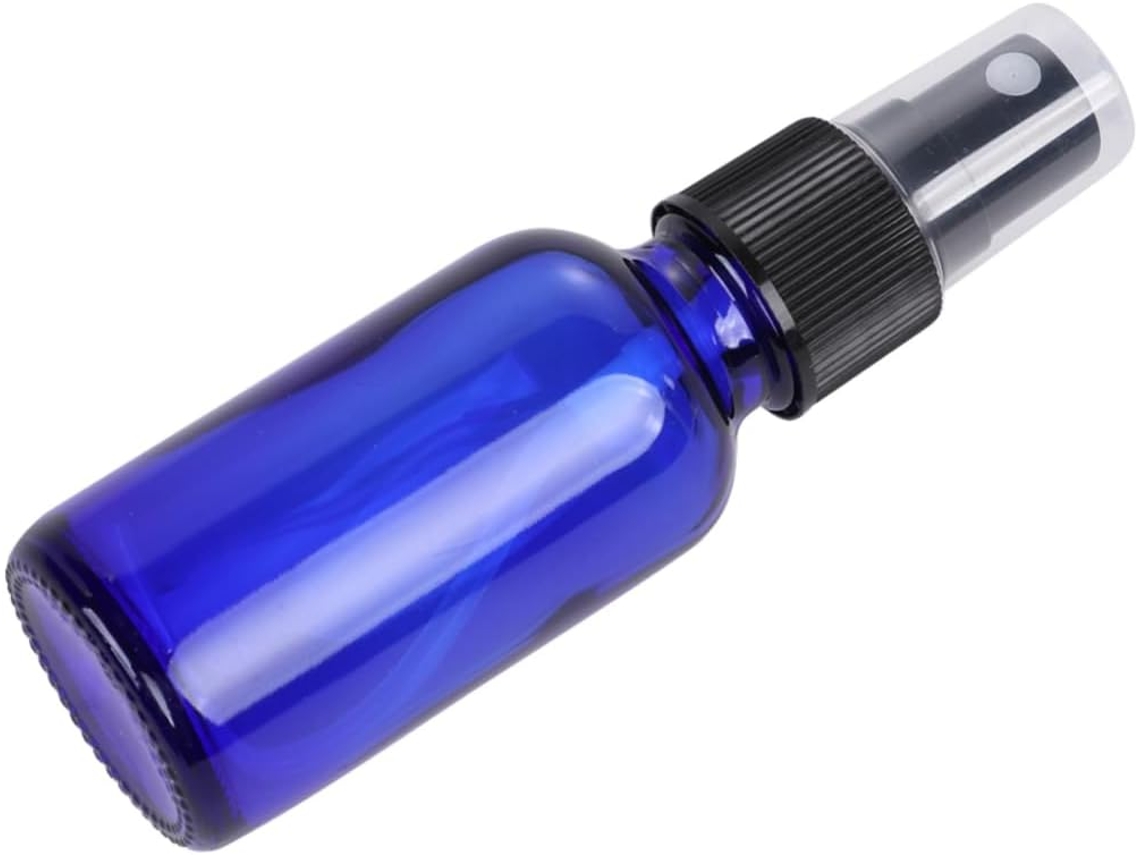 Conjunto De 10 Frascos De Spray Azuis Grossos E Recarregáveis.