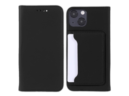 Capa Inch Para Iphone 13 Pele Sintética Preto