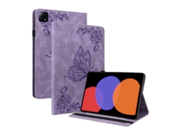 Capa Pad Borboleta Rele Para Xiaomi Xiaomi Pad 5 /pad 5 Pro 11 A-cartão Borboleta Em Rele Fosco  Com A-cartões Retro Roxo*
